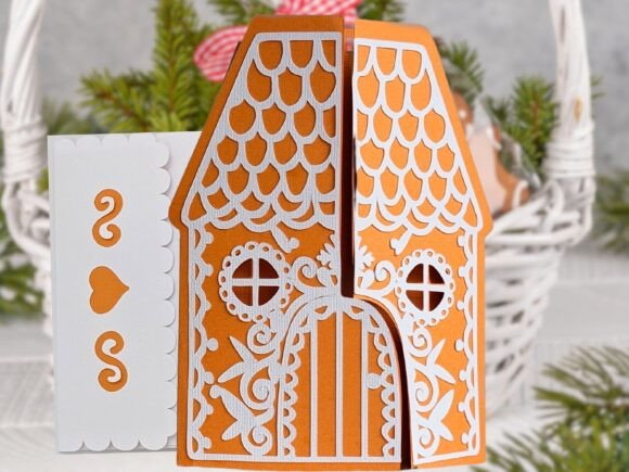 Download Gingerbread House Card or Invitation - Gingerbread house card Collection