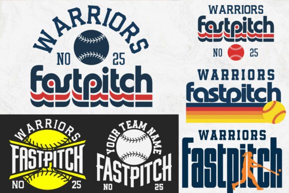 Download Retro Softball Team Template, Custom Svg - Softball team Collection