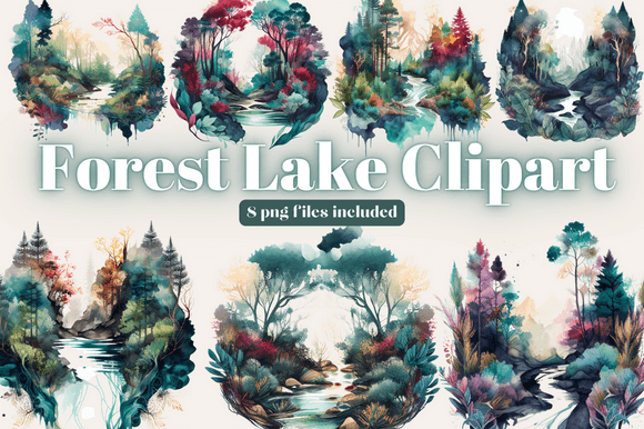 Download Forest Lake Clipart, Landscape Png - Lake clipart Collection